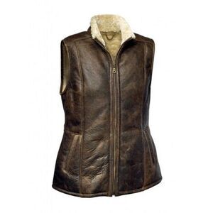 Eastern Counties Leather Womens/Ladies Gilly Sheepskin Gilet / Chocolate Forest